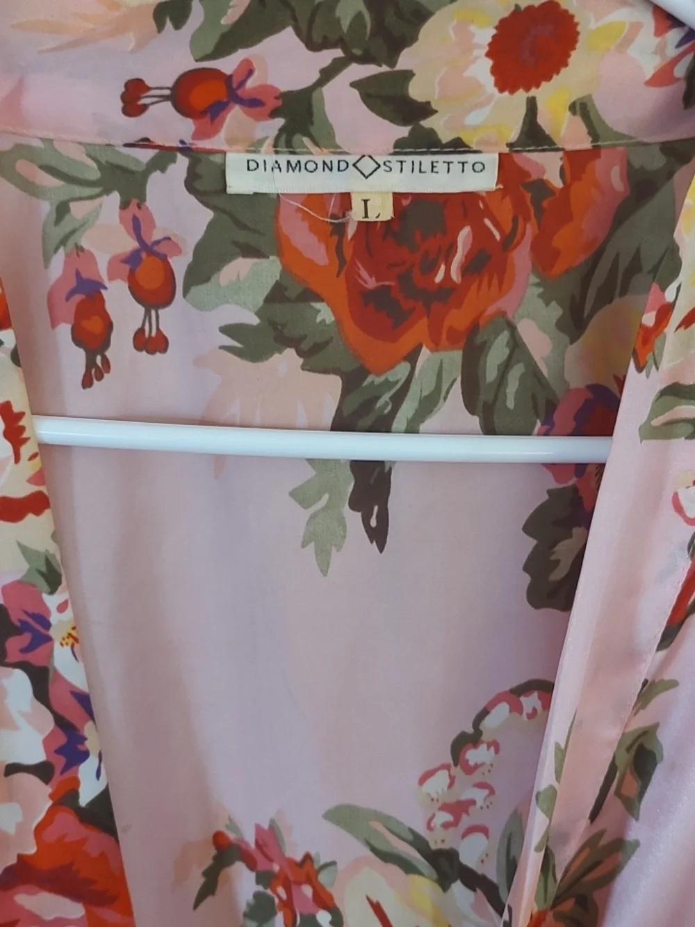 Floral Satin Robe - Picture 2 of 3